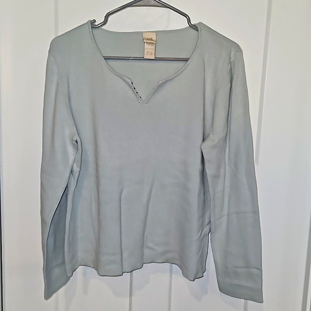 XL J. Jill blue long sleeve shirt